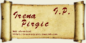 Irena Pirgić vizit kartica